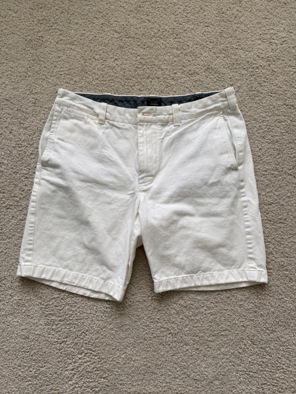 J.Crew Stanton Short Ecru White Flat Front 34
